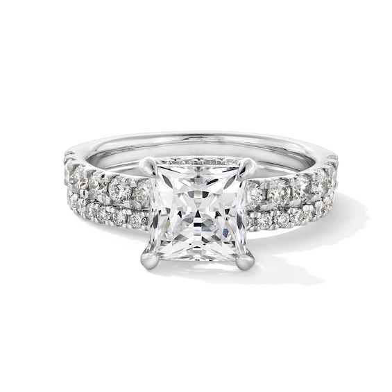 3 CT. T.w. Princess-Cut Certified Lab-Grown Diamond Bridal Set in 14K White Gold (I/Si2)