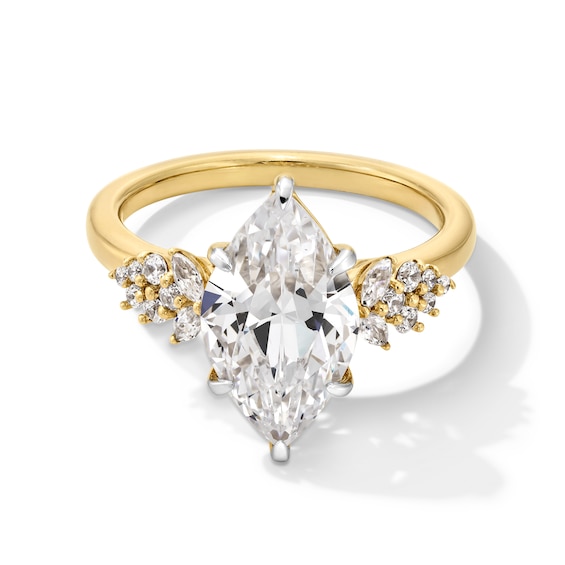 3-1/3 CT. T.w. Marquise-Cut Certified Lab-Grown Diamond Leaf-Sides Engagement Ring in 14K Gold (F/Vs2)