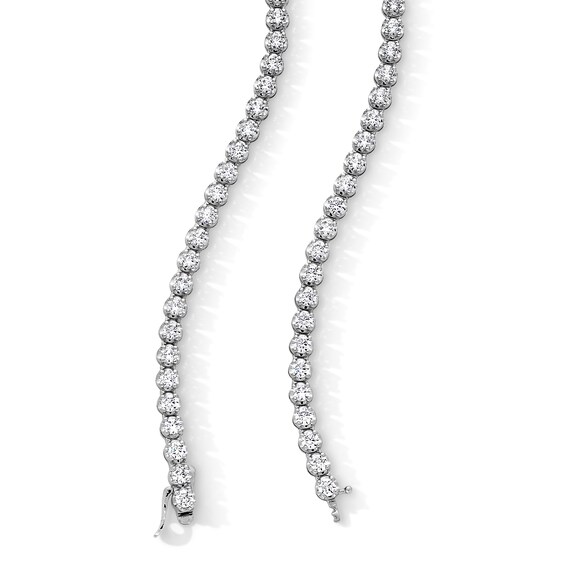 15 CT. T.w. Certified Lab-Grown Diamond Tennis Necklace in 10K White Gold (F/Vs2) - 20"