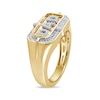 Thumbnail Image 2 of 1/4 CT. T.W. Diamond “Dad” Octagon-Top Signet Ring in 10K Gold