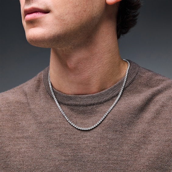 5 CT. T.w. Certified Lab-Grown Diamond Tennis Necklace in 10K White Gold (F/Vs2) - 20"