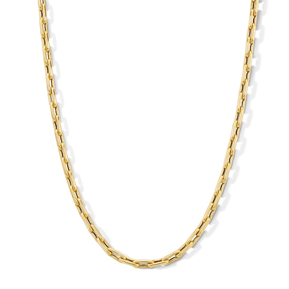 4.0mm Bone Link Chain Necklace in Hollow 10K Gold - 18"