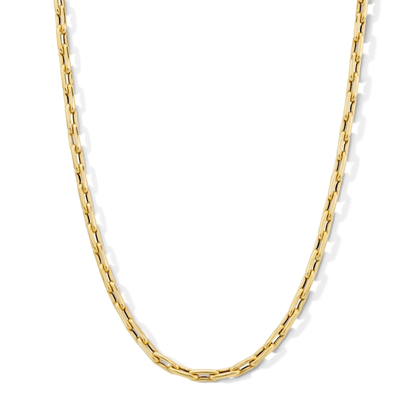 Main Image 1 of 4.0mm Bone Link Chain Necklace in Hollow 10K Gold - 18"
