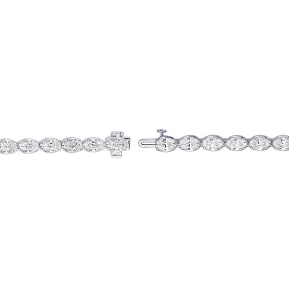 13 CT. T.w. Oval Certified Lab-Grown Diamond Tennis Bracelet in 10K White Gold (F/Vs2)