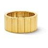 Thumbnail Image 1 of 9.8mm Ribbed Cigar Band in Solid 10K Gold - Size 7