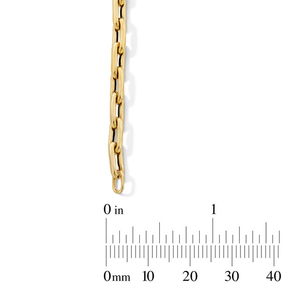 4.0mm Bone Link Chain Bracelet in Hollow 10K Gold - 7.5"