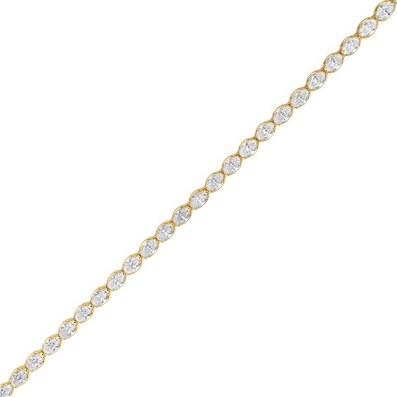 13 CT. T.w. Oval Certified Lab-Grown Diamond Tennis Bracelet in 10K Gold (F/Vs2)