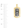 Thumbnail Image 2 of 1/5 CT. T.W. Diamond “Dad” Dog Tag Necklace Charm in 10K Gold and Black Ion Plate
