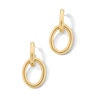 Thumbnail Image 1 of Oval Doorknocker Drop Earrings in Hollow 10K Gold