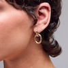 Thumbnail Image 2 of Oval Doorknocker Drop Earrings in Hollow 10K Gold