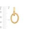 Thumbnail Image 3 of Oval Doorknocker Drop Earrings in Hollow 10K Gold