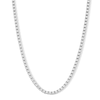 Thumbnail Image 1 of 4.0mm Diamond-Cut Box Chain Necklace in Solid Sterling Silver - 22”