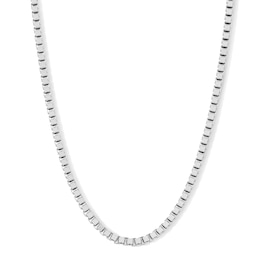 4.0mm Diamond-Cut Box Chain Necklace in Solid Sterling Silver - 22”