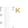 Thumbnail Image 3 of Bubble Letter "K" Initial Stud Earrings in 14K Gold