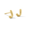 Thumbnail Image 1 of Bubble Letter "J" Initial Stud Earrings in 14K Gold