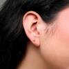 Thumbnail Image 2 of Bubble Letter "J" Initial Stud Earrings in 14K Gold