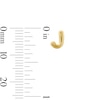 Thumbnail Image 3 of Bubble Letter "J" Initial Stud Earrings in 14K Gold