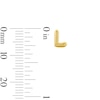 Thumbnail Image 3 of Bubble Letter &quot;L&quot; Initial Stud Earrings in 14K Gold