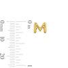 Thumbnail Image 3 of Bubble Letter "M" Initial Stud Earrings in 14K Gold