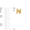 Thumbnail Image 3 of Bubble Letter "N" Initial Stud Earrings in 14K Gold