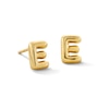 Thumbnail Image 1 of Bubble Letter "E" Initial Stud Earrings in 14K Gold