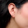 Thumbnail Image 2 of Bubble Letter "E" Initial Stud Earrings in 14K Gold