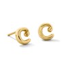 Thumbnail Image 1 of Bubble Letter "C" Initial Stud Earrings in 14K Gold