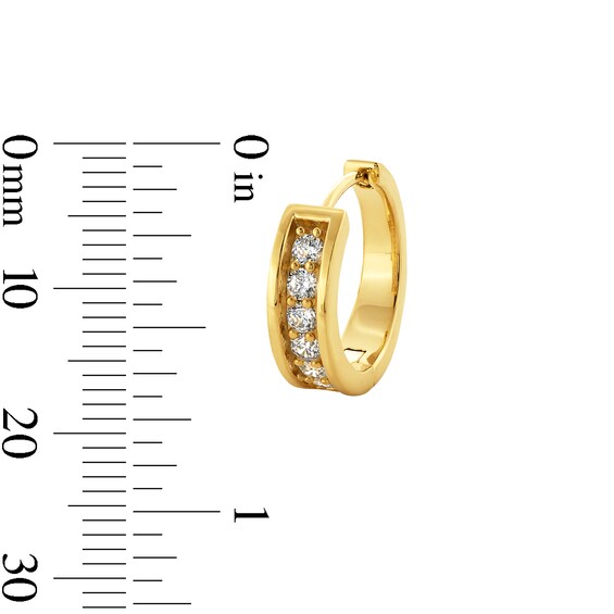 1/2 CT. T.w. Certified Lab-Grown Diamond Huggie Hoop Earrings in 10K Gold (F/Vs2)