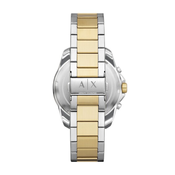 Menâs Armani Exchange Two-Tone IP Chronograph Watch with Textured Green Dial (Model: Ax1966)