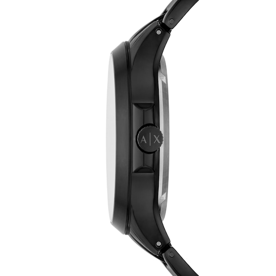 Menâs Armani Exchange Black IP Automatic Watch with Black Skeleton Dial (Model: Ax2463)