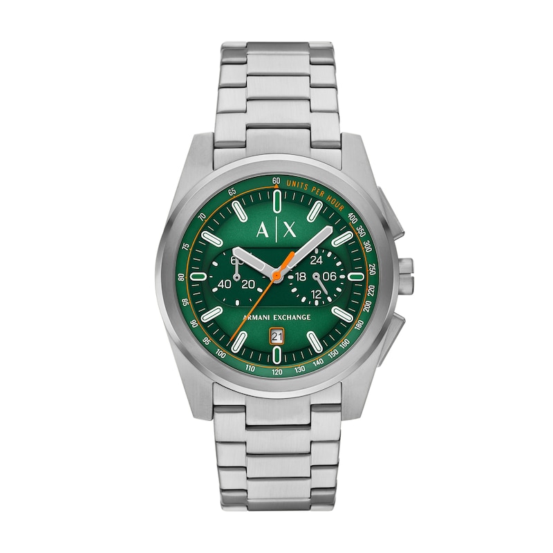 Main Image 1 of Men's Armani Exchange  Chronograph Watch with Green Dial (Model: AX2862)