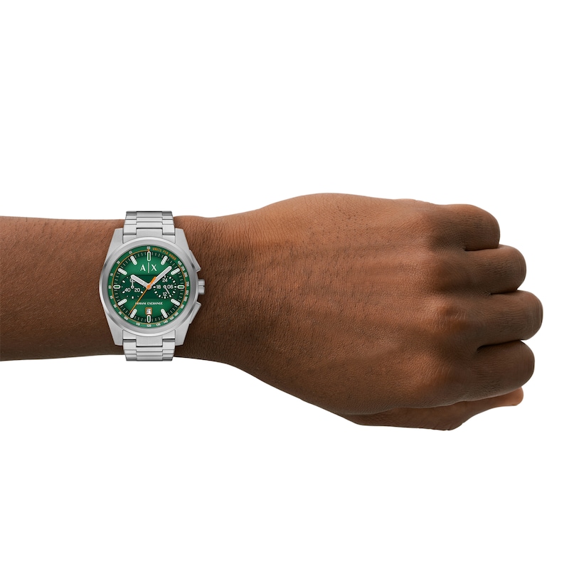 Main Image 6 of Men's Armani Exchange  Chronograph Watch with Green Dial (Model: AX2862)