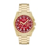 Thumbnail Image 1 of Men's Armani Exchange Parker Gold-Tone IP Chronograph Watch with Red Dial (Model: AX2863)