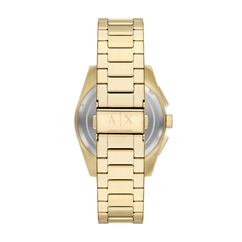 Main Image 2 of Men's Armani Exchange Parker Gold-Tone IP Chronograph Watch with Red Dial (Model: AX2863)