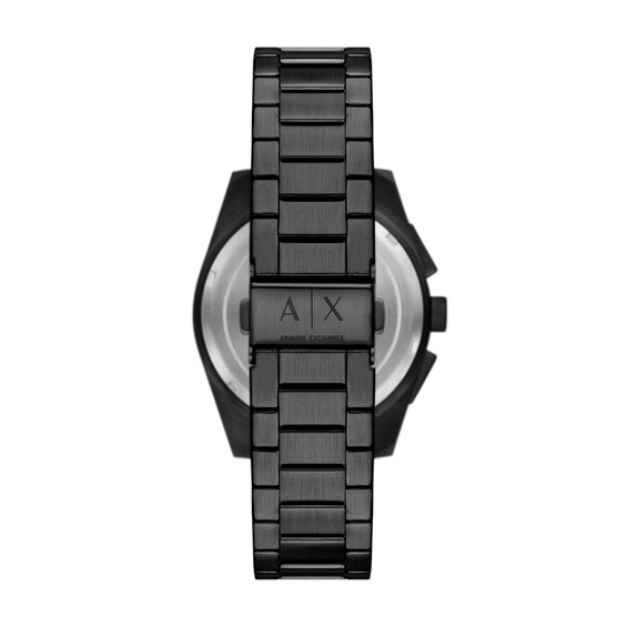 Men's Armani Exchange Black IP Chronograph Watch with Black Dial (Model: Ax2864)