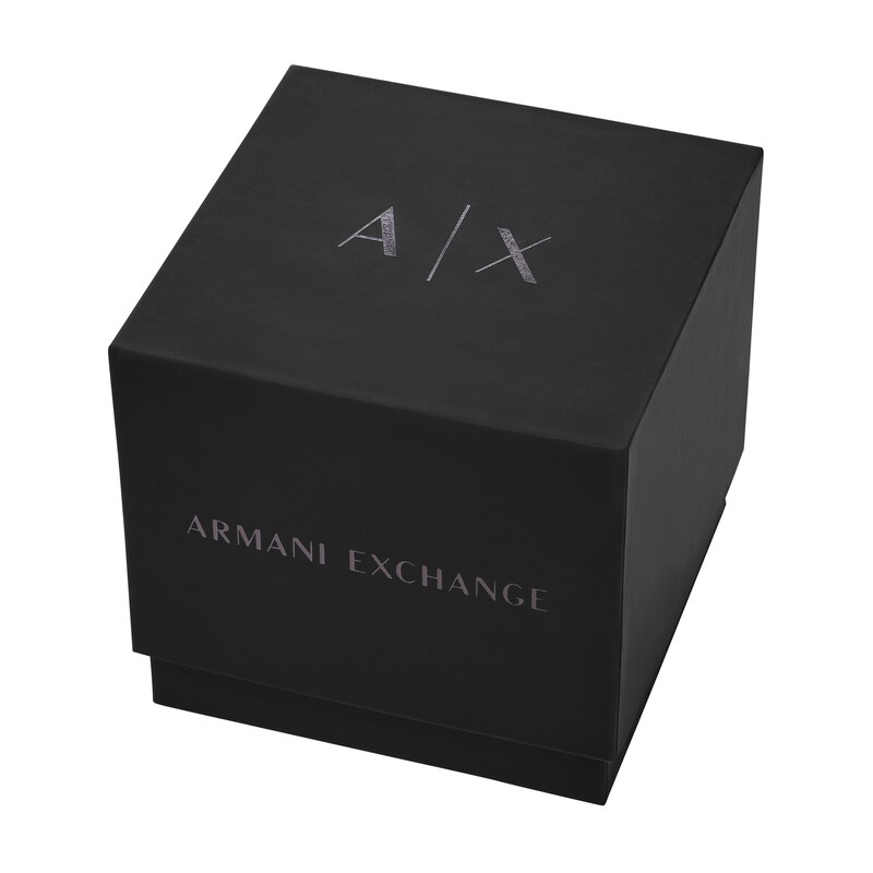 Main Image 5 of Men's Armani Exchange Parker Black IP Chronograph Watch with Black Dial (Model: AX2864)