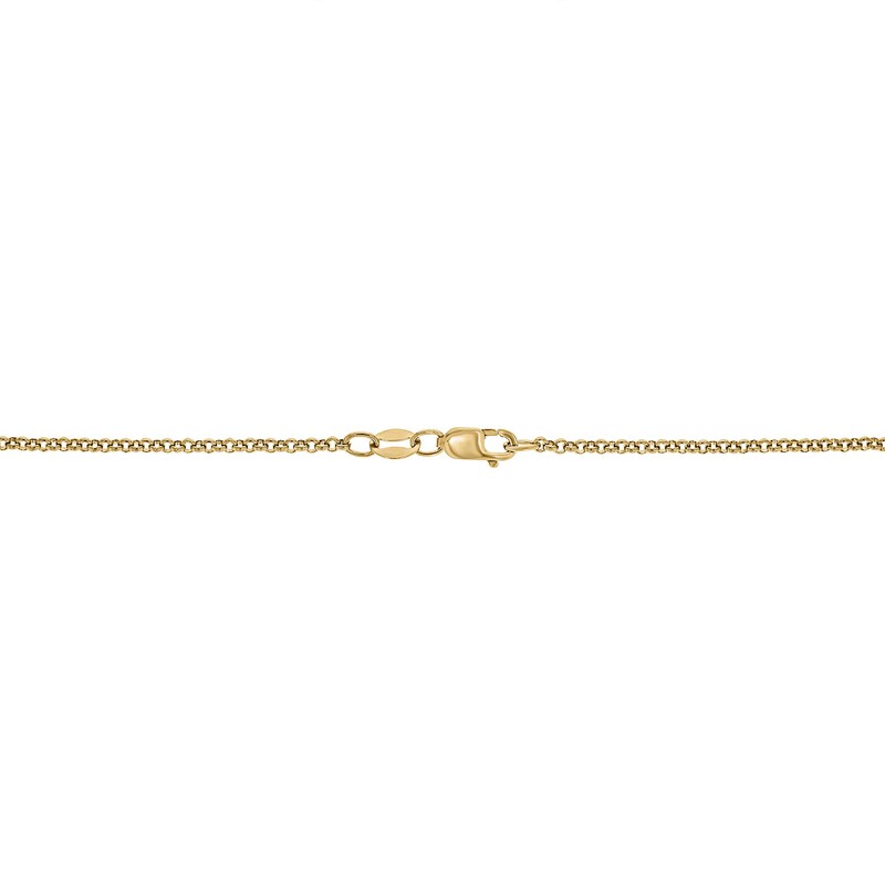 Main Image 2 of 1/5 CT. T.W. Diamond Virgin Mary Oval Medallion Pendant in 10K Gold - 22"