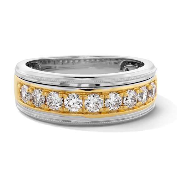 1 CT. T.w. Certified Lab-Grown Diamond Vintage-Style Band in 10K Two-Tone Gold (F/Vs2)