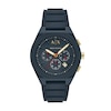 Thumbnail Image 1 of Men’s Armani Exchange  Blue Silicone Strap Chronograph Watch with Dark Blue Dial (Model: AX4168)