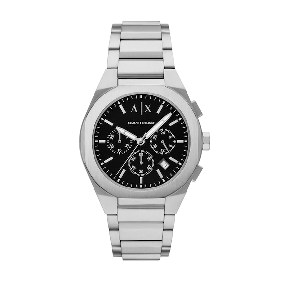 Menâs Armani Exchange Chronograph Watch with Black Dial (Model: Ax4186)
