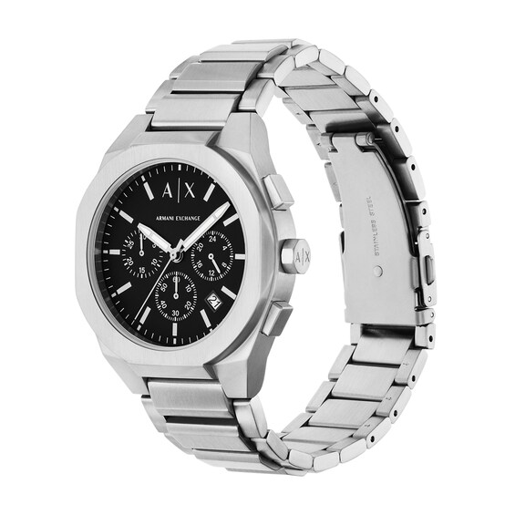 Menâs Armani Exchange Chronograph Watch with Black Dial (Model: Ax4186)