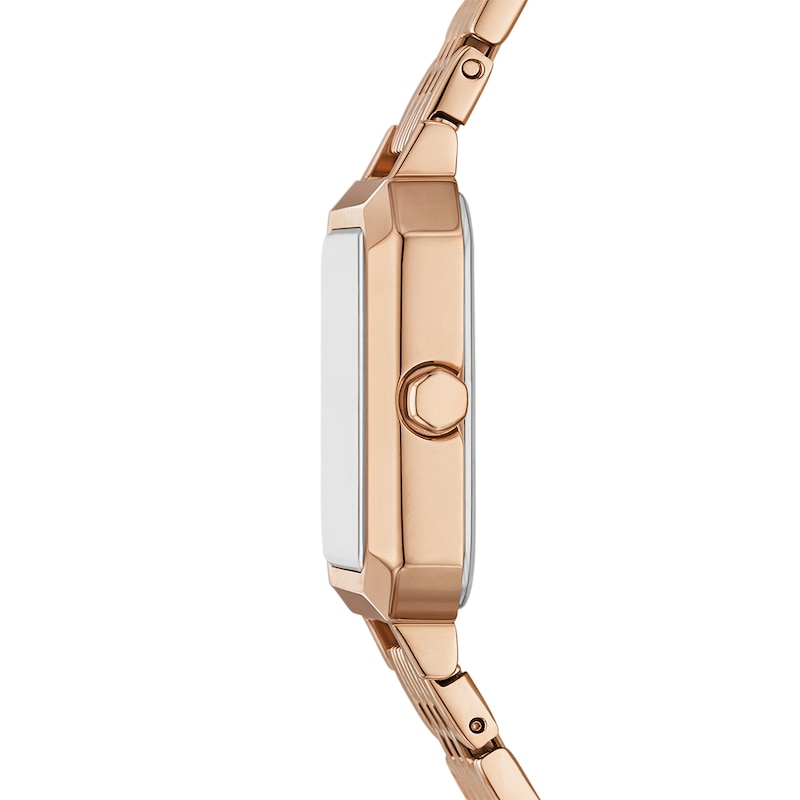 Main Image 2 of Ladies’ Armani Exchange Leila Rose-Tone IP Watch with Square Black Dial (Model: AX5729)