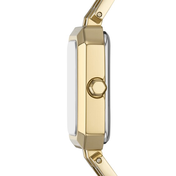 Ladiesâ Armani Exchange Gold-Tone IP Watch with Silver-Tone Dial (Model: Ax5811)