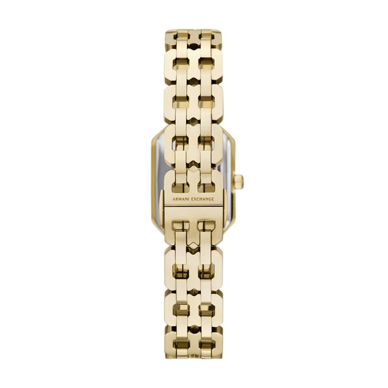 Ladiesâ Armani Exchange Gold-Tone IP Watch with Silver-Tone Dial (Model: Ax5811)