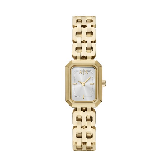 Ladiesâ Armani Exchange Gold-Tone IP Watch with Silver-Tone Dial (Model: Ax5811)