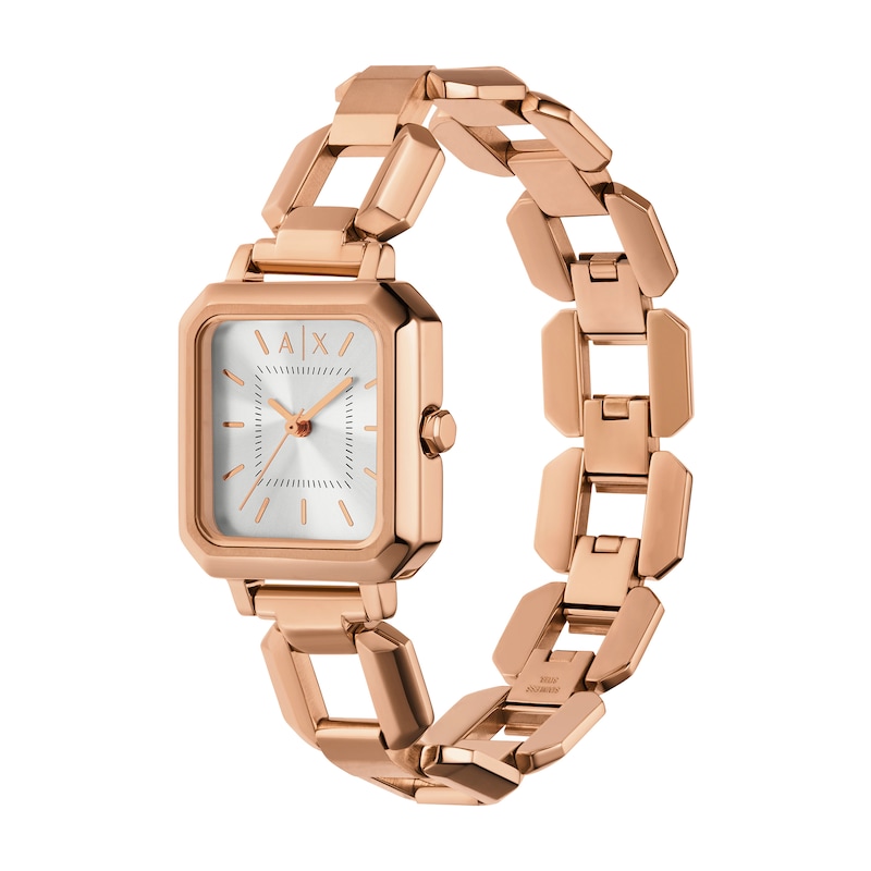 Main Image 6 of Ladies’ Armani Exchange  Rose-Tone IP Watch with Silver-Tone Dial and Pendant Box Set (Model: AX7167SET)