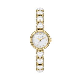 Ladies' Kate Spade Monroe Faux Pearl Gold-Tone IP Watch with Mother-of Pearl Dial (Model: KSW1815)
