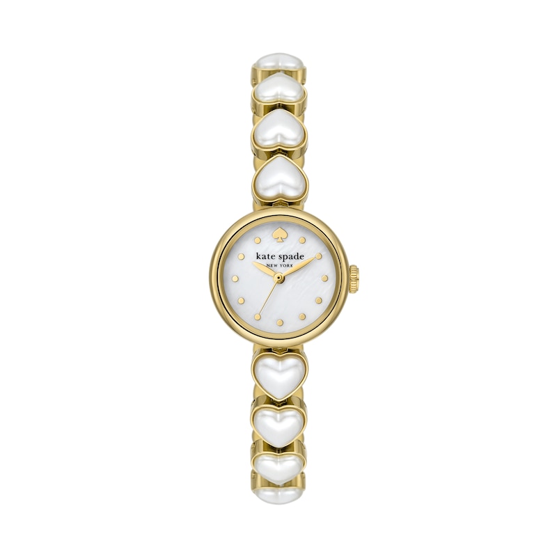 Main Image 1 of Ladies' Kate Spade Monroe Faux Pearl Gold-Tone IP Watch with Mother-of Pearl Dial (Model: KSW1815)