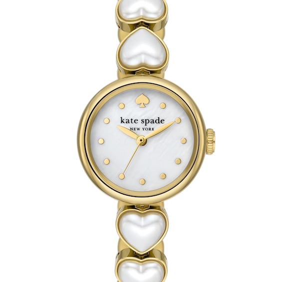 Ladies' Kate Spade Monroe Faux Pearl Gold-Tone IP Watch with Mother-of Pearl Dial (Model: Ksw1815)