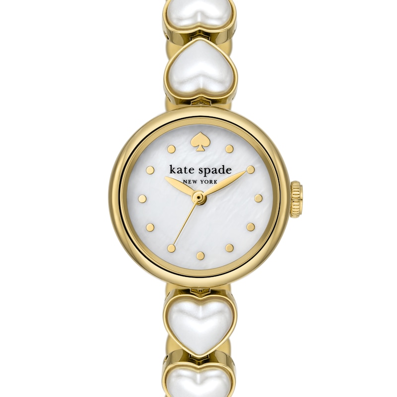 Main Image 6 of Ladies' Kate Spade Monroe Faux Pearl Gold-Tone IP Watch with Mother-of Pearl Dial (Model: KSW1815)